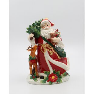 santa and reindeer figurine